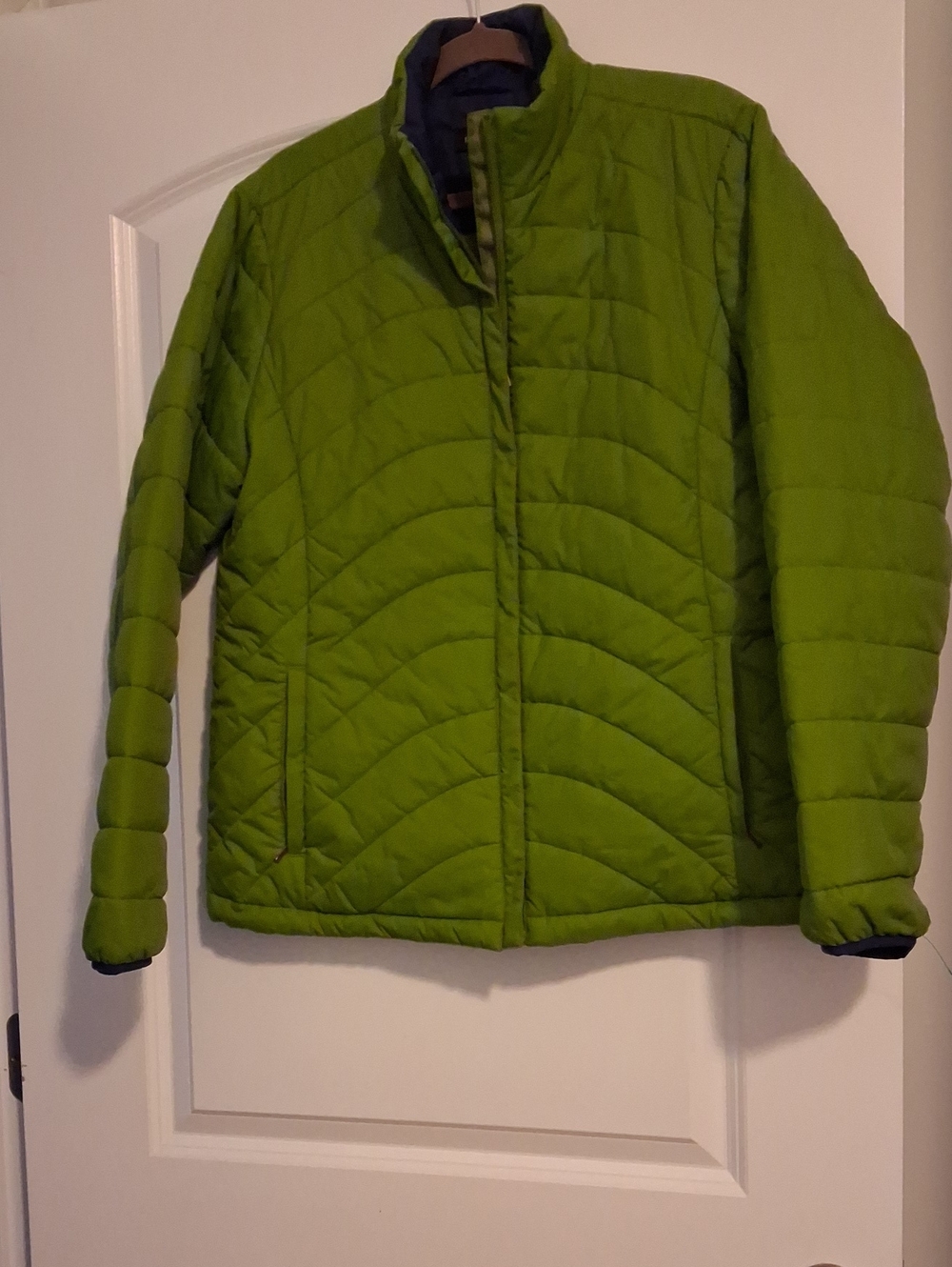 Lands' End Ladies Size L Green Puffer Jacket